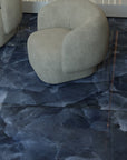 Dunkelblauer Onyx Marmor